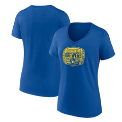 Milwaukee Brewers Women's Hometown Collection Barrel V-Neck T-Shirt - MLB T-shirts