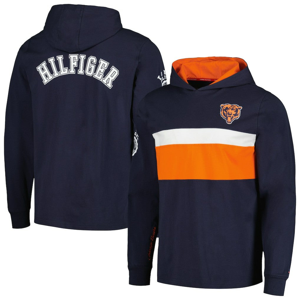 Chicago Bears Tommy Hilfiger Morgan Long Sleeve Hoodie T-Shirt | NFL New