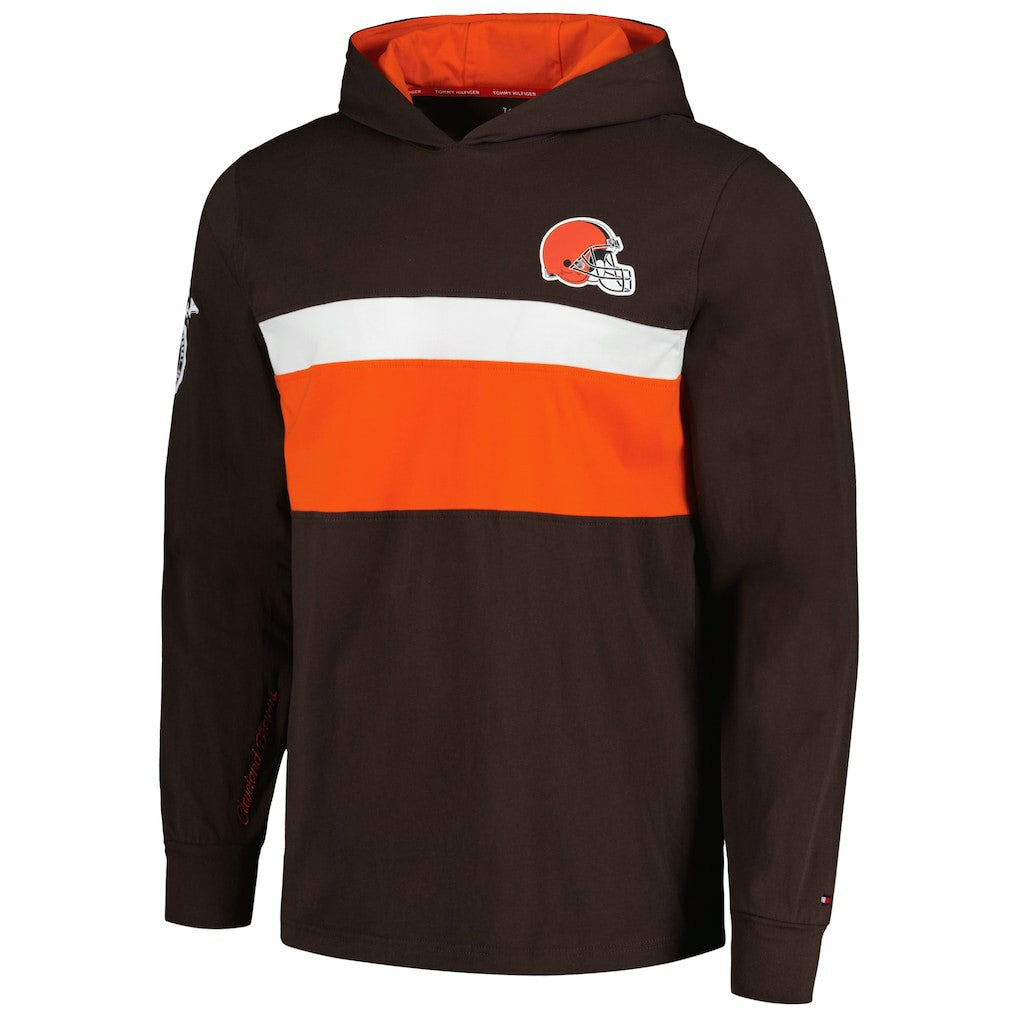 Cleveland Browns Tommy Hilfiger Morgan Long Sleeve Hoodie T-Shirt | NFL Discount
