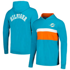 Miami Dolphins Tommy Hilfiger Morgan Long Sleeve Hoodie T-Shirt | NFL Discount