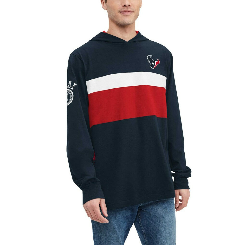 Houston Texans Tommy Hilfiger Morgan Long Sleeve Hoodie T-Shirt | NFL Discount