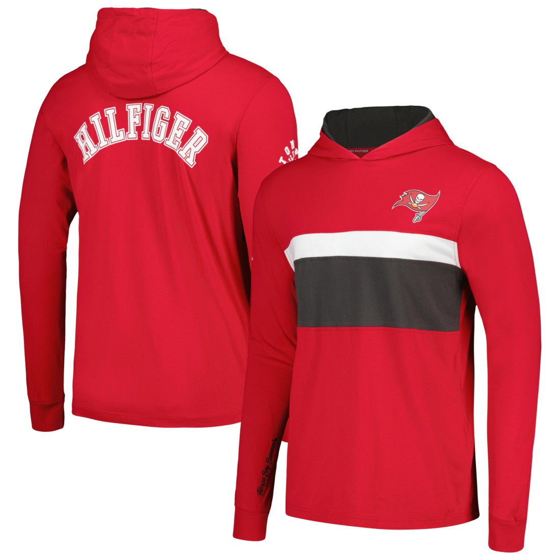 Tampa Bay Buccaneers Tommy Hilfiger Morgan Long Sleeve Hoodie T-Shirt | NFL Discount