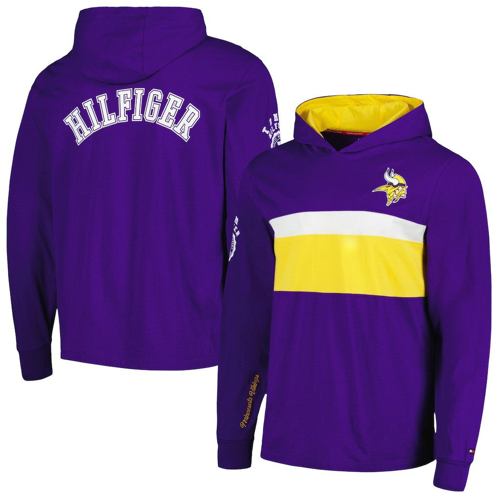 Minnesota Vikings Tommy Hilfiger Morgan Long Sleeve Hoodie T-Shirt | NFL New