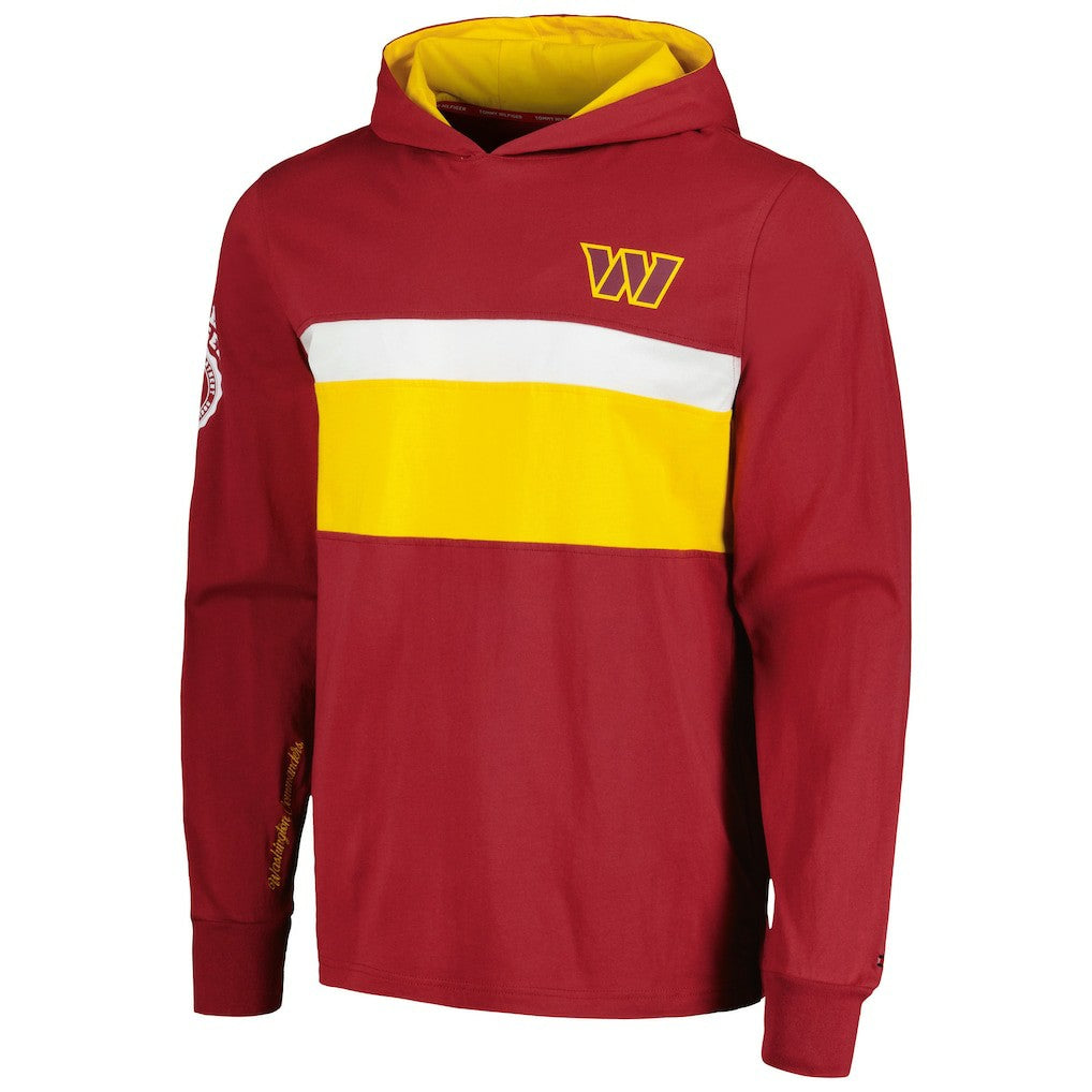 Washington Commanders Tommy Hilfiger Morgan Long Sleeve Hoodie T-Shirt | NFL Sale