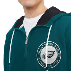 Philadelphia Eagles Tommy Hilfiger Midnight Aaron Quarter-Zip Hoodie | NFL Outlet