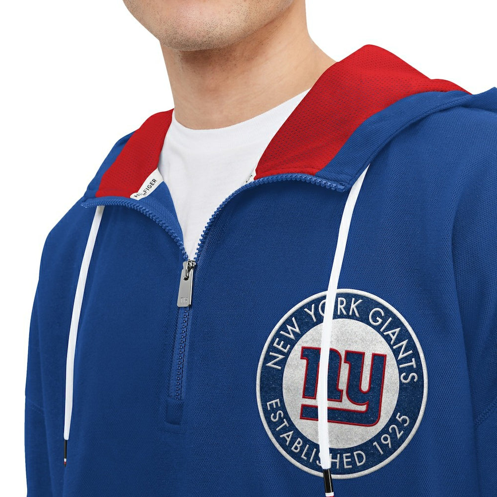 New York Giants Tommy Hilfiger Aaron Quarter-Zip Hoodie | NFL US