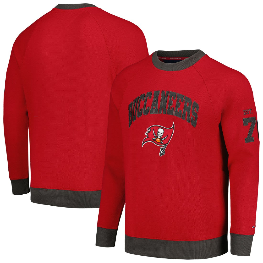 Tampa Bay Buccaneers Tommy Hilfiger Reese Raglan Tri-Blend Pullover Sweatshirt | NFL New