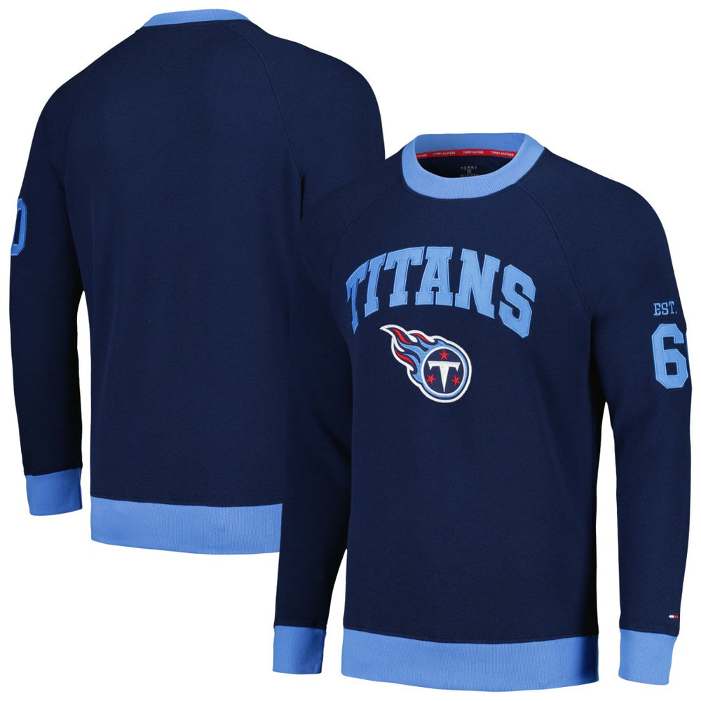 Tennessee Titans Tommy Hilfiger Reese Raglan Tri-Blend Pullover Sweatshirt | NFL Near me