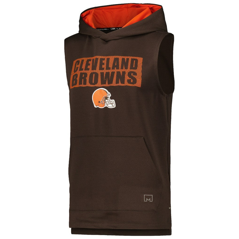 Cleveland Browns MSX by Michael Strahan Marathon Sleeveless Pullover Hoodie | NFL Online