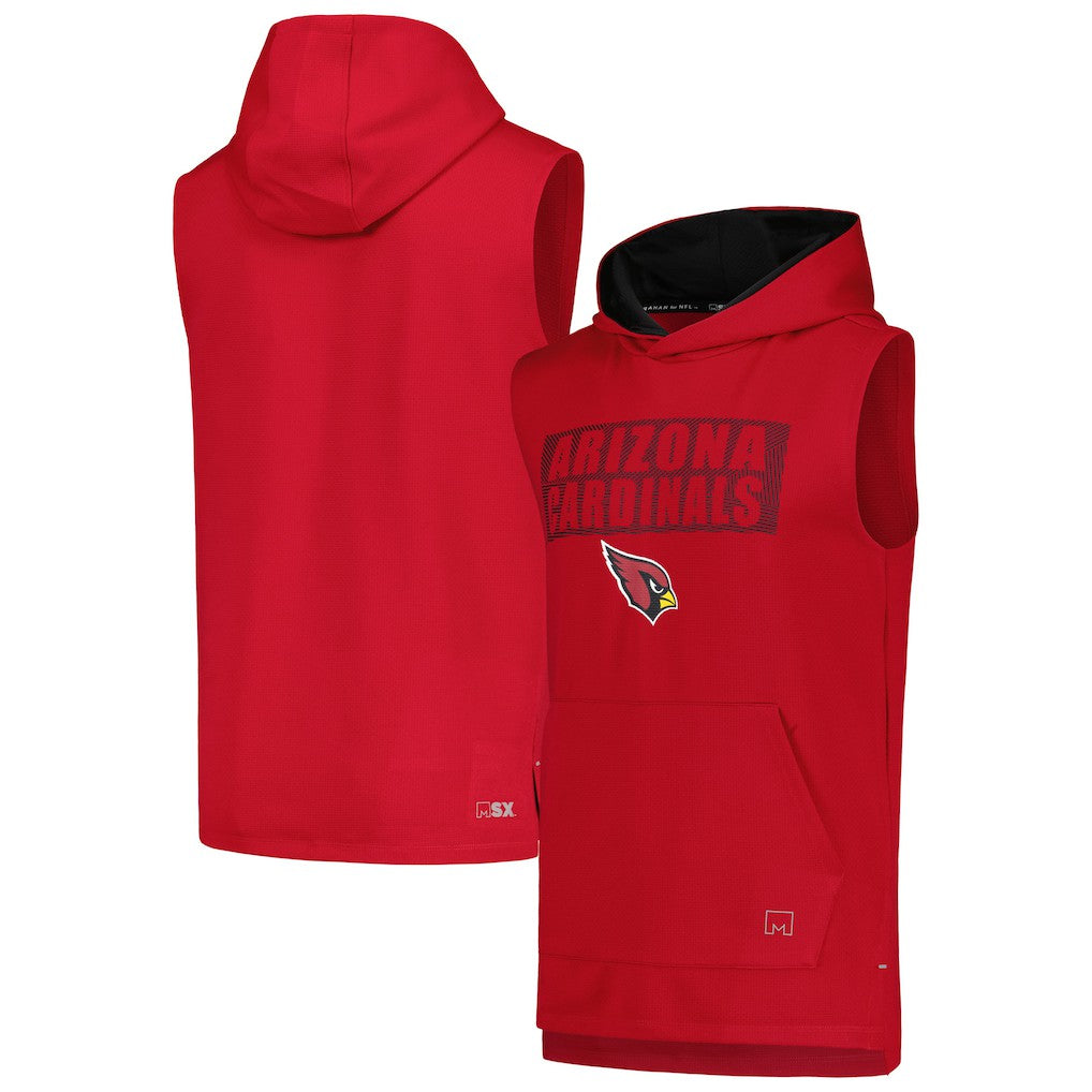 Arizona Cardinals MSX by Michael Strahan Marathon Sleeveless Pullover Hoodie | NFL New
