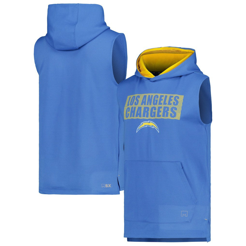 Los Angeles Chargers MSX by Michael Strahan Marathon Sleeveless Pullover Hoodie | NFL On sale