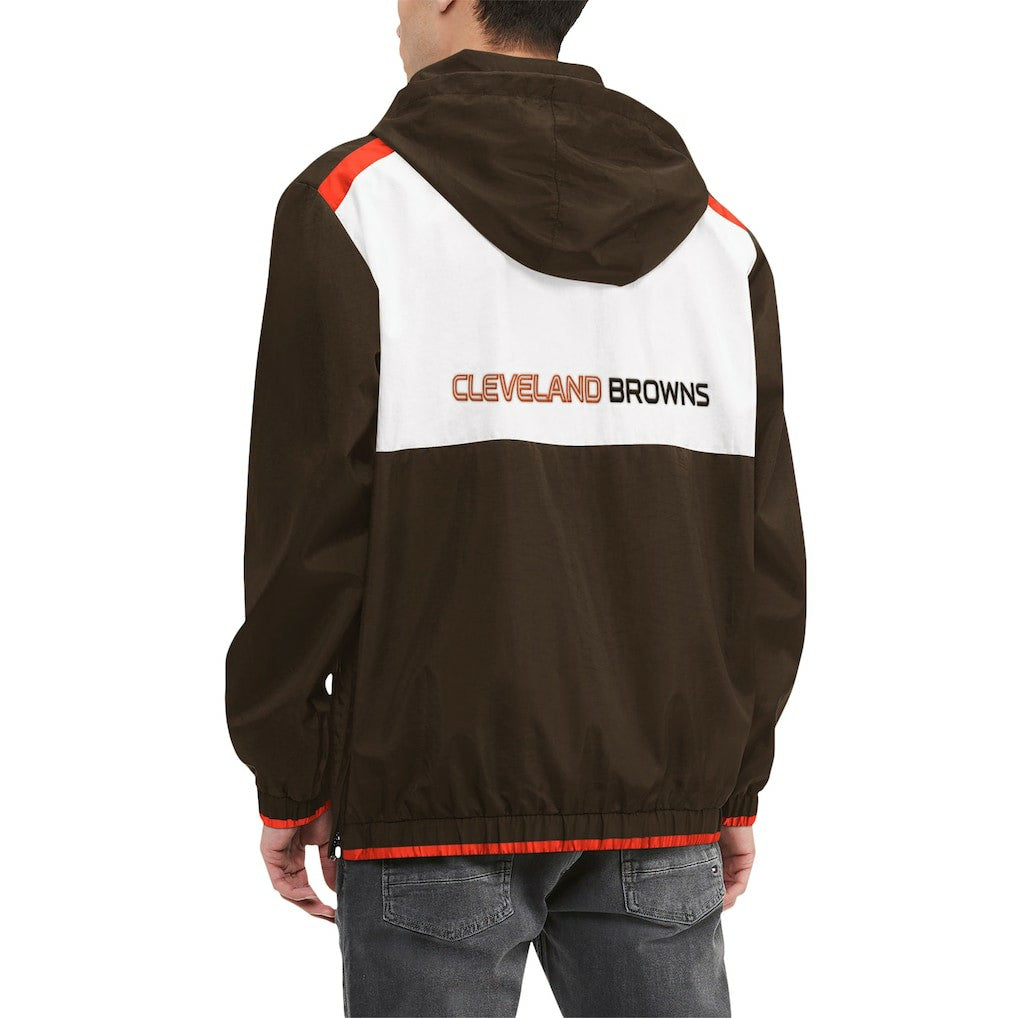 Cleveland Browns Tommy Hilfiger Carter Half-Zip Hooded Top | NFL Discount