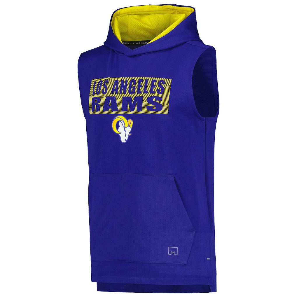 Los Angeles Rams MSX by Michael Strahan Marathon Sleeveless Pullover Hoodie | NFL Sale
