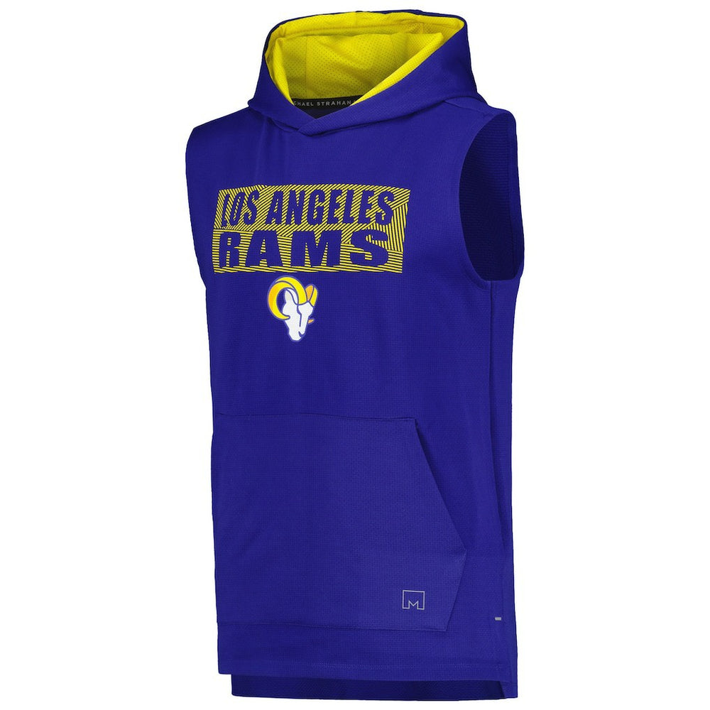 Los Angeles Rams MSX by Michael Strahan Marathon Sleeveless Pullover Hoodie | NFL Sale