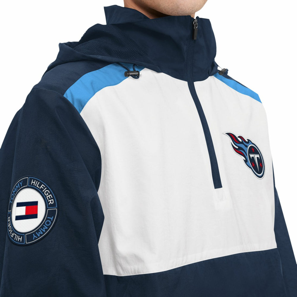 Tennessee Titans Tommy Hilfiger Carter Half-Zip Hooded Top | NFL On sale