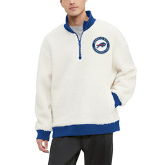 Buffalo Bills Tommy Hilfiger Jordan Sherpa Quarter-Zip Sweatshirt | NFL Outlet