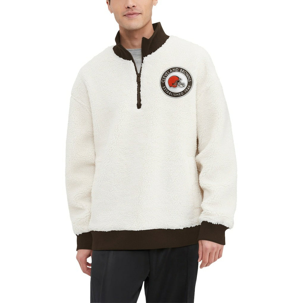 Cleveland Browns Tommy Hilfiger Jordan Sherpa Quarter-Zip Sweatshirt | NFL Near me