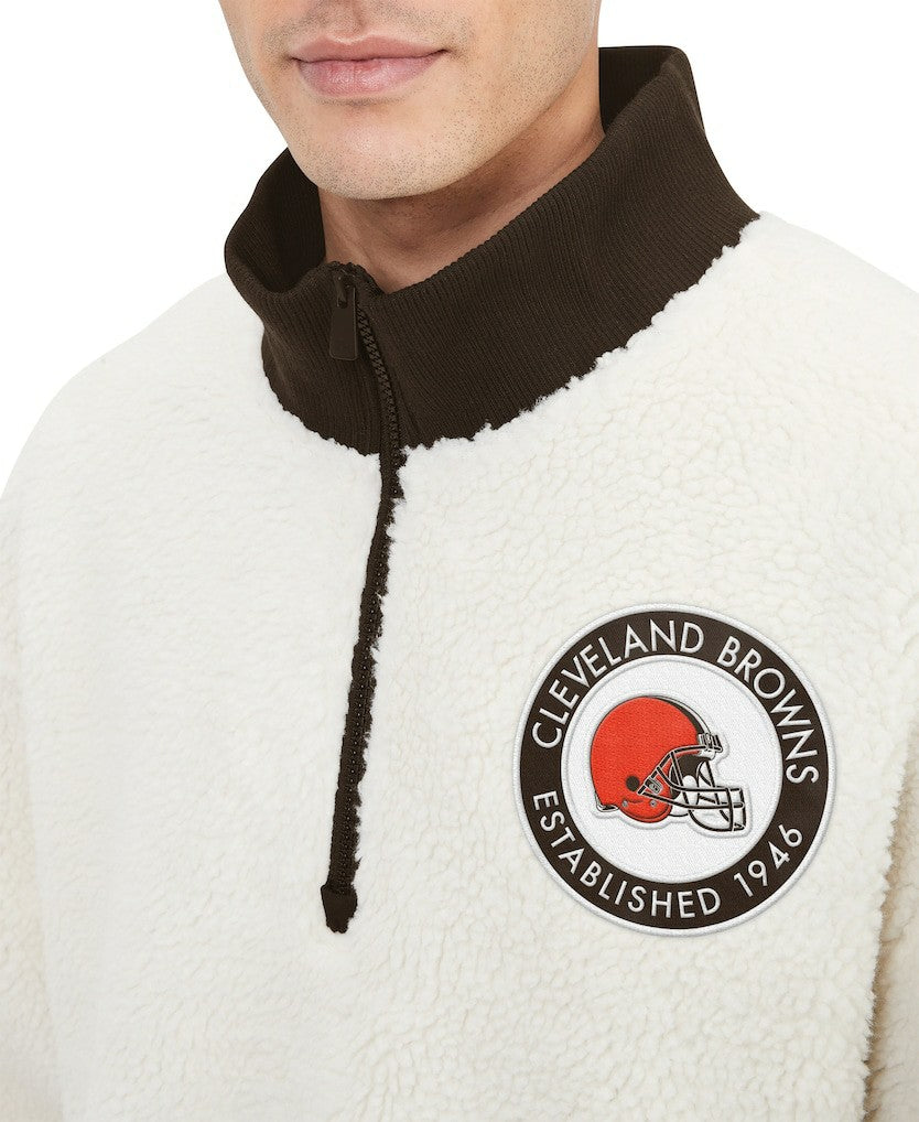 Cleveland Browns Tommy Hilfiger Jordan Sherpa Quarter-Zip Sweatshirt | NFL Near me