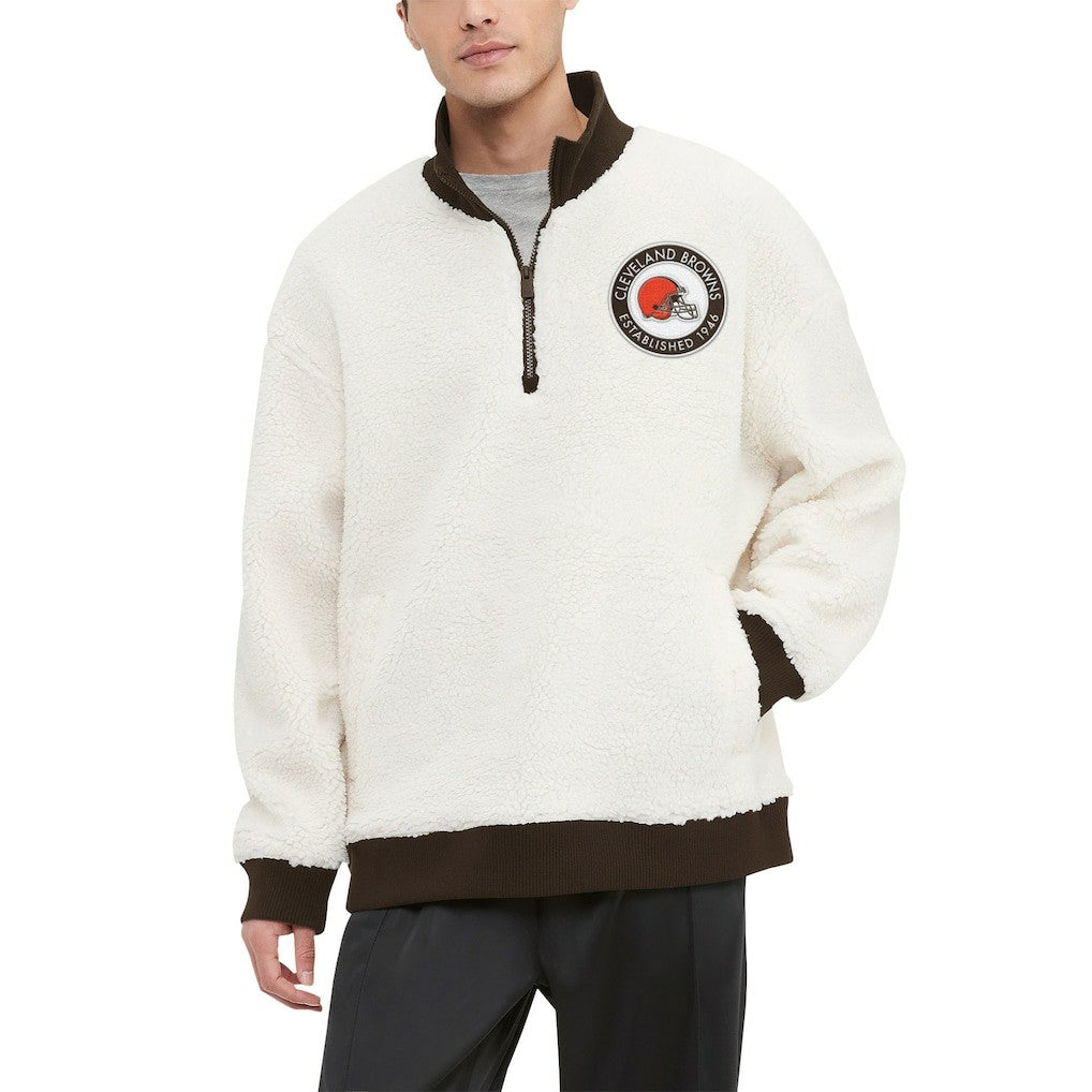 Cleveland Browns Tommy Hilfiger Jordan Sherpa Quarter-Zip Sweatshirt | NFL Near me