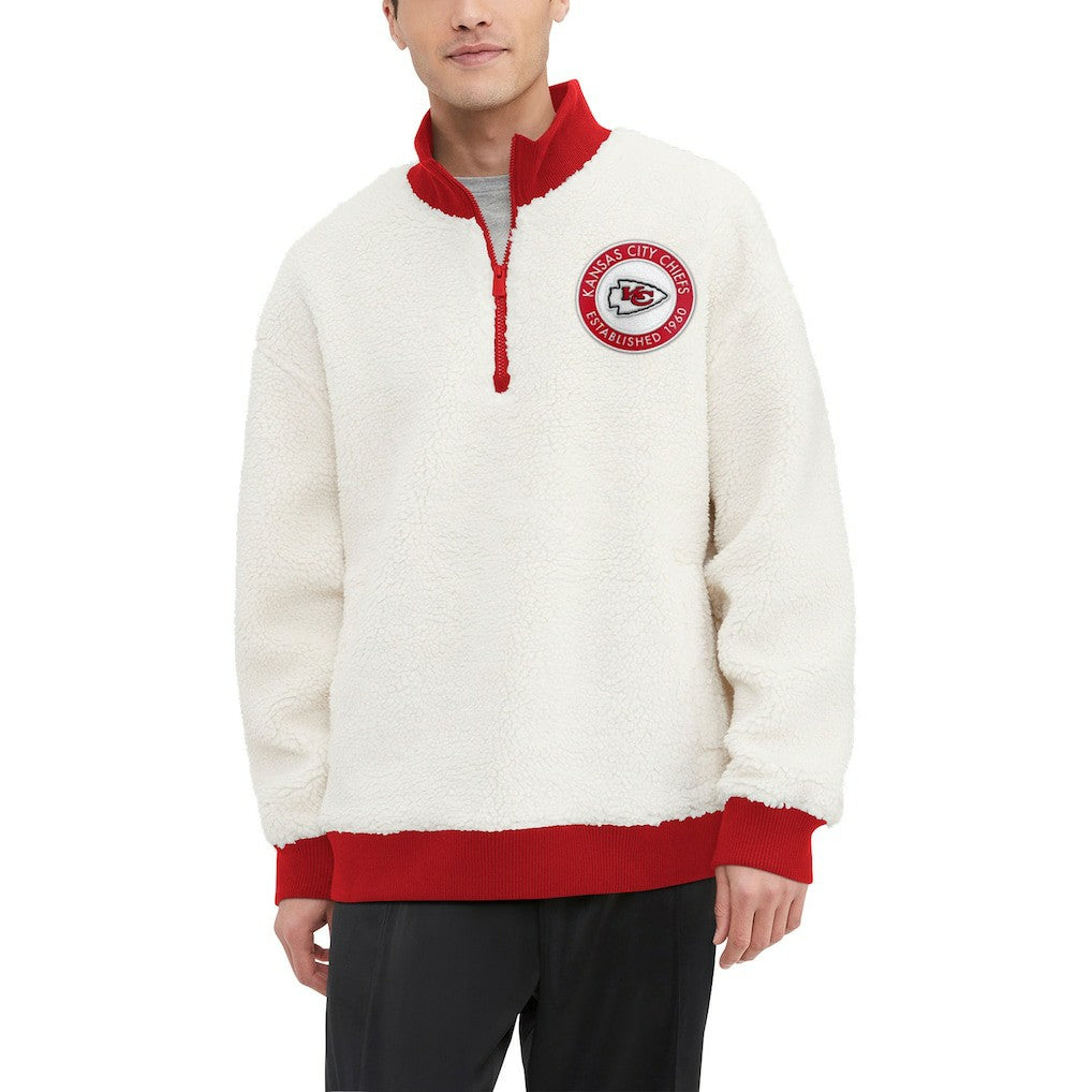 Kansas City Chiefs Tommy Hilfiger Jordan Sherpa Quarter-Zip Sweatshirt | NFL Near me