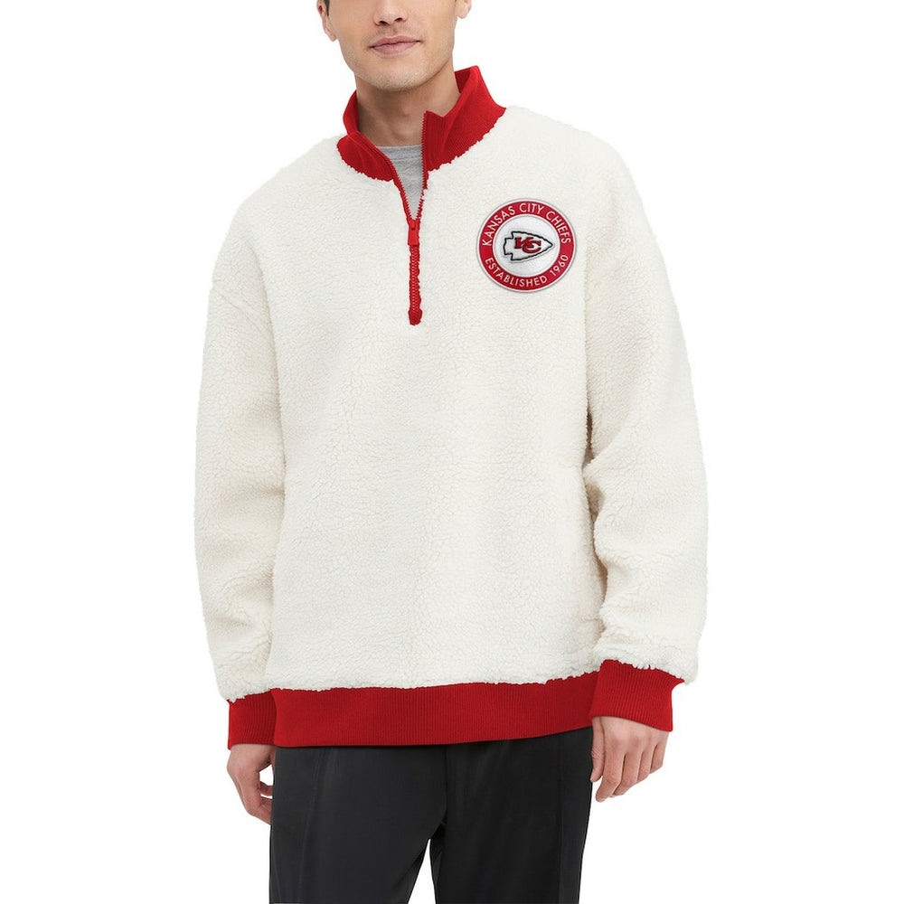 Kansas City Chiefs Tommy Hilfiger Jordan Sherpa Quarter-Zip Sweatshirt | NFL Near me