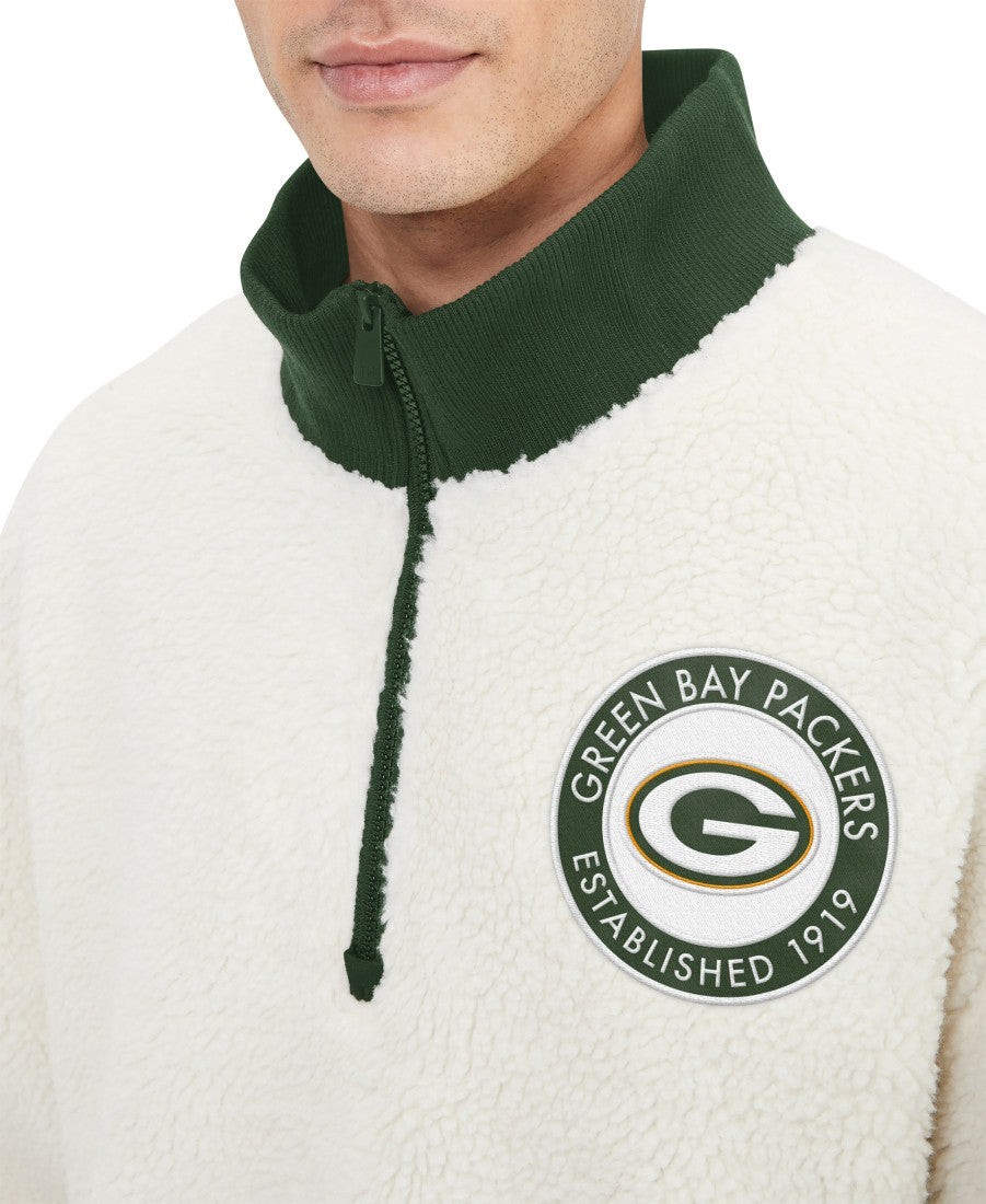 Green Bay Packers Tommy Hilfiger Jordan Sherpa Quarter-Zip Sweatshirt | NFL On sale