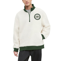 Green Bay Packers Tommy Hilfiger Jordan Sherpa Quarter-Zip Sweatshirt | NFL On sale