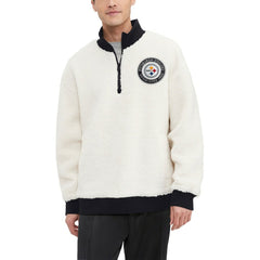 Pittsburgh Steelers Tommy Hilfiger Jordan Sherpa Quarter-Zip Sweatshirt | NFL Outlet