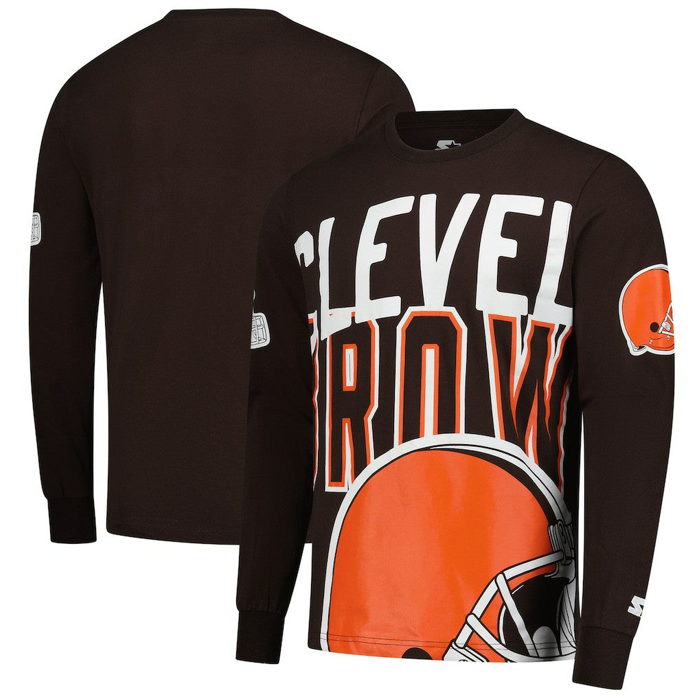 Cleveland Browns Starter Clutch Hit Long Sleeve T-Shirt | NFL Sale