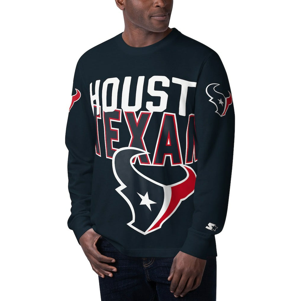 Houston Texans Starter Clutch Hit Long Sleeve T-Shirt | NFL New