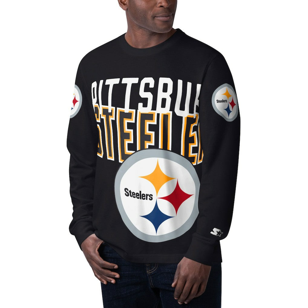 Pittsburgh Steelers Starter Clutch Hit Long Sleeve T-Shirt | NFL On sale