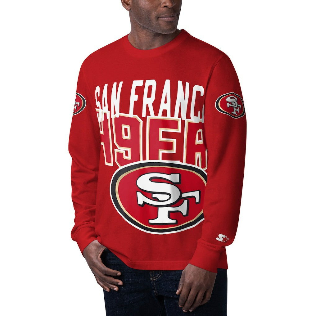 San Francisco 49ers Starter Clutch Hit Long Sleeve T-Shirt | NFL New