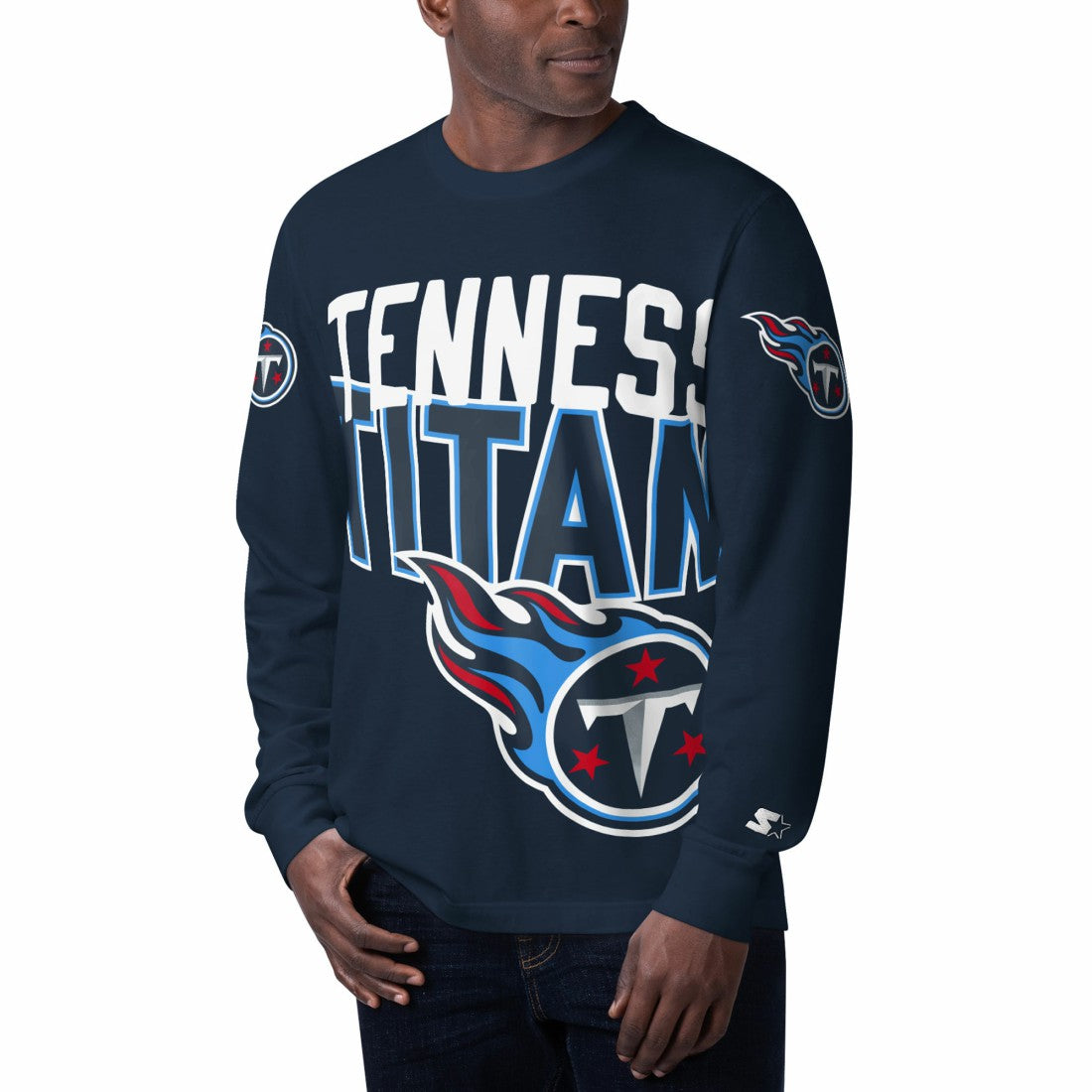 Tennessee Titans Starter Clutch Hit Long Sleeve T-Shirt | NFL Outlet