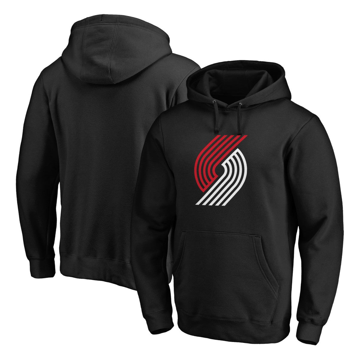 Black Portland Trail Blazers Primary Logo Pullover Hoodie | NBA