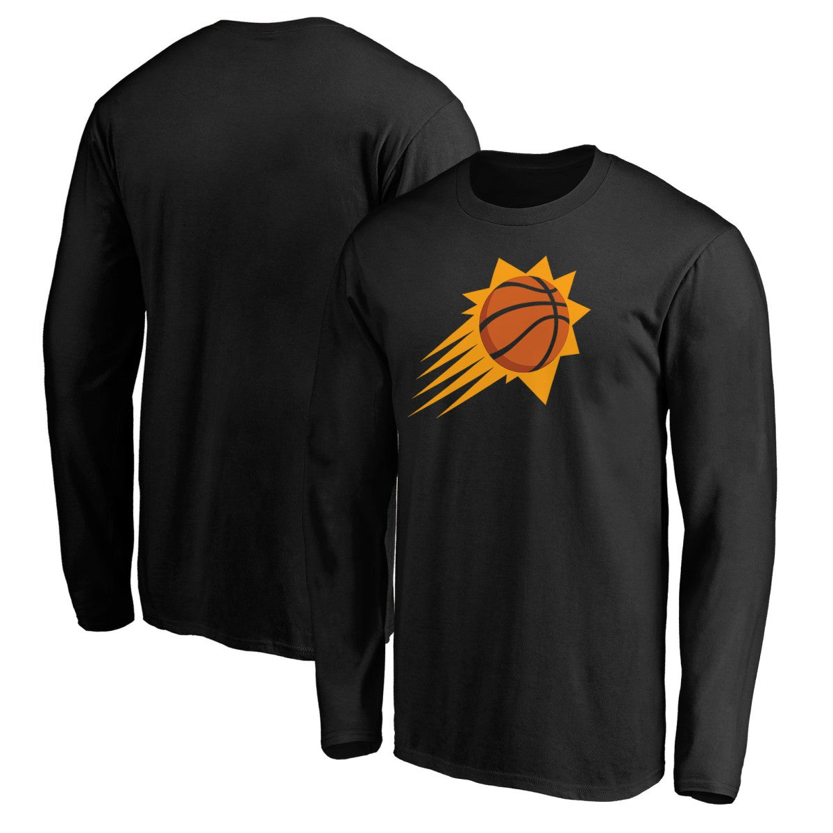 Black Phoenix Suns Primary Logo Long Sleeve T-Shirt | NBA
