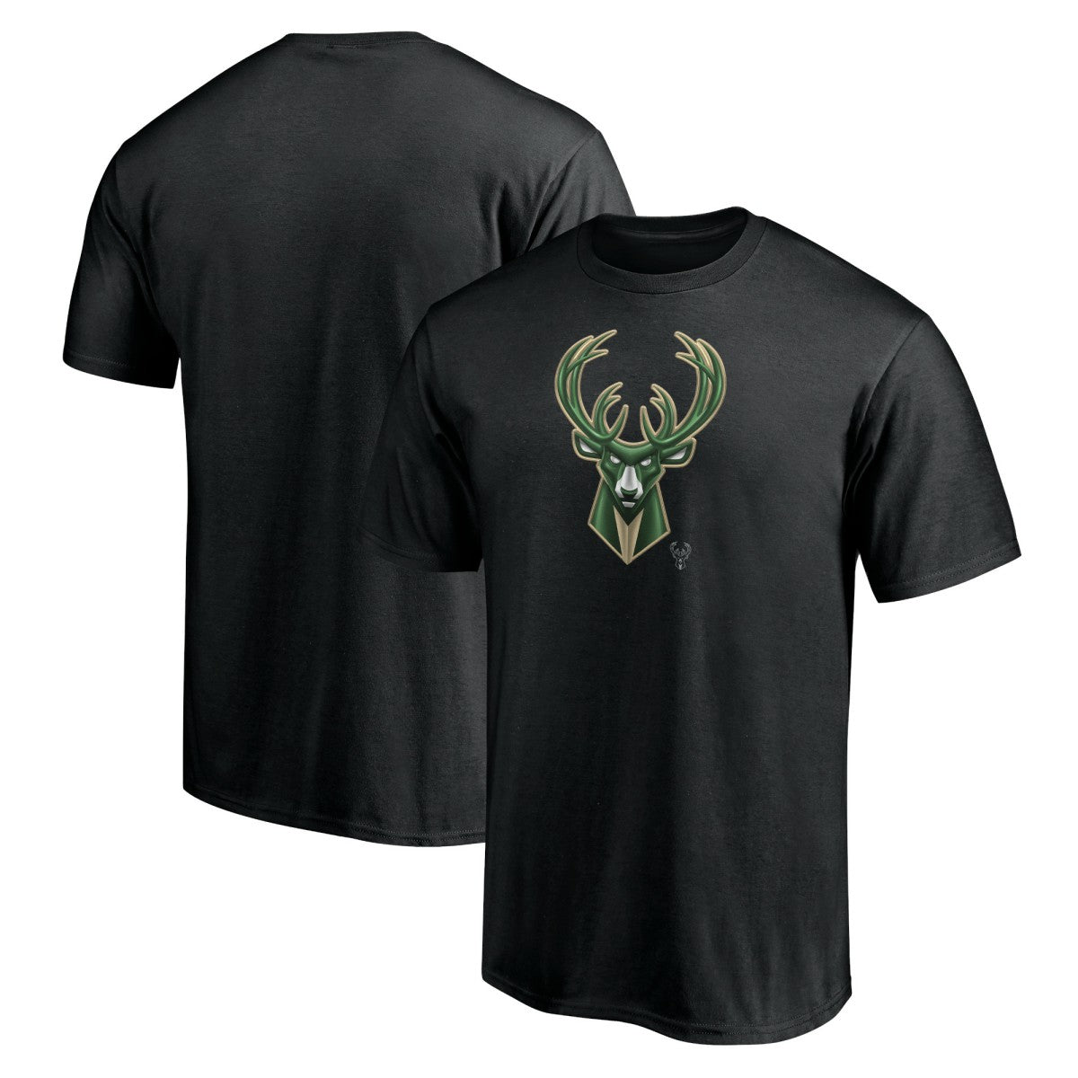 Black Milwaukee Bucks Midnight Mascot T-Shirt | NBA