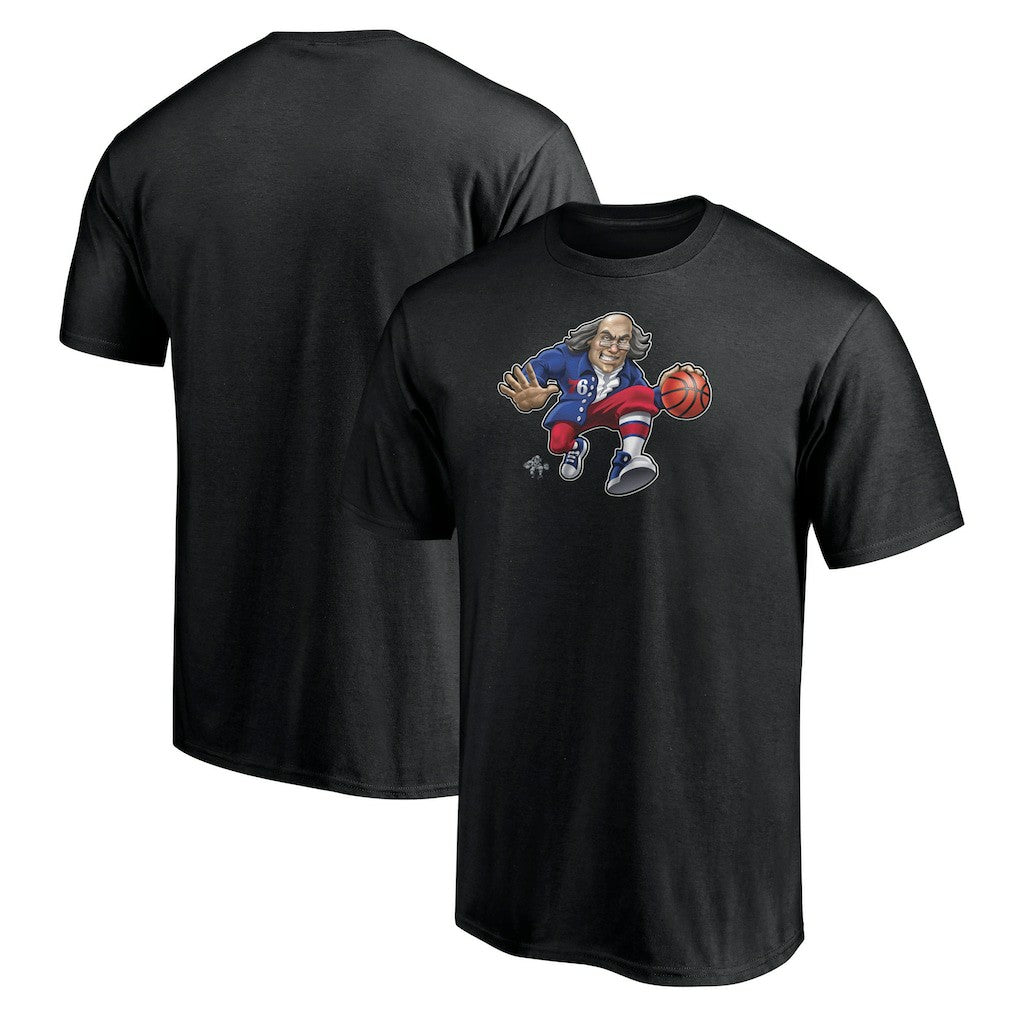 Black Philadelphia 76ers Midnight Mascot T-Shirt | NBA