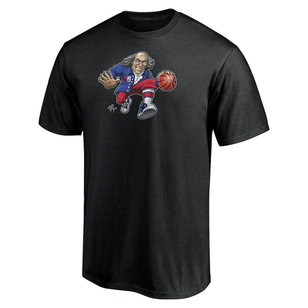 Black Philadelphia 76ers Midnight Mascot T-Shirt | NBA