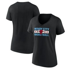 Black Chicago Bulls Women's Hometown Collection Windy City V-Neck T-Shirt sale | NBA