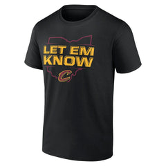 Black Cleveland Cavaliers Hometown Collection Let Em Know T-Shirt sale | NBA