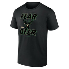 Black Milwaukee Bucks Hometown Collection Fear The Deer T-Shirt | NBA