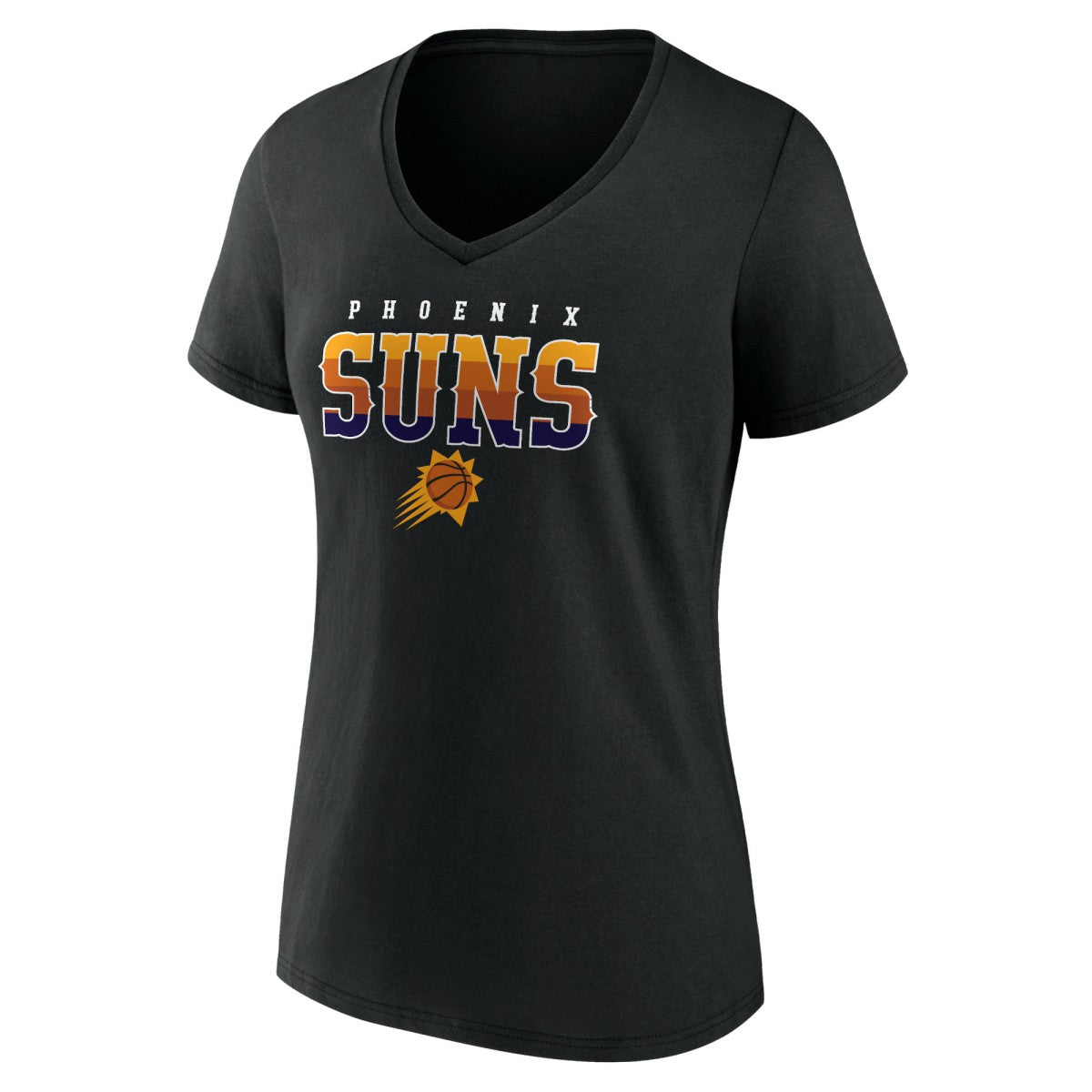 Black Phoenix Suns Women's Hometown Collection Sunrise V-Neck T-Shirt | NBA