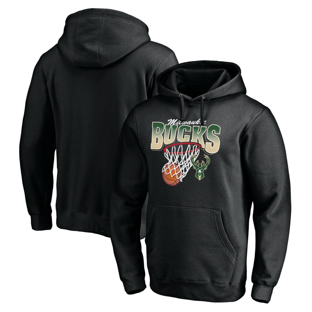 Black Milwaukee Bucks Balanced Floor Pullover Hoodie | NBA