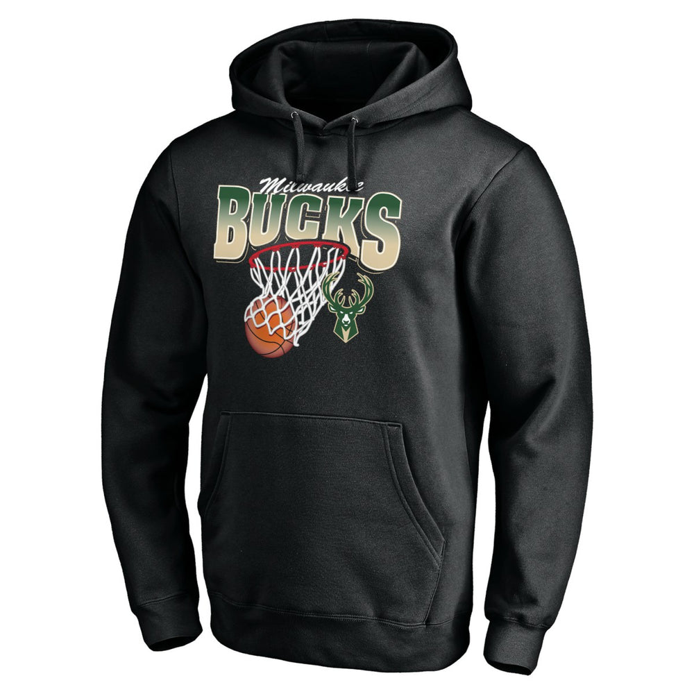 Black Milwaukee Bucks Balanced Floor Pullover Hoodie | NBA