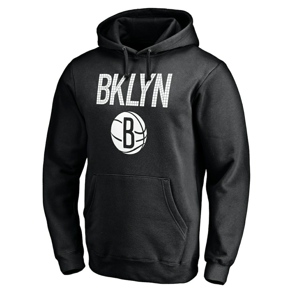 Black Brooklyn Nets Hometown Collection Post Up Pullover Hoodie | NBA