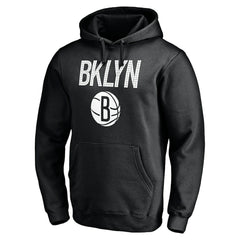 Black Brooklyn Nets Hometown Collection Post Up Pullover Hoodie | NBA