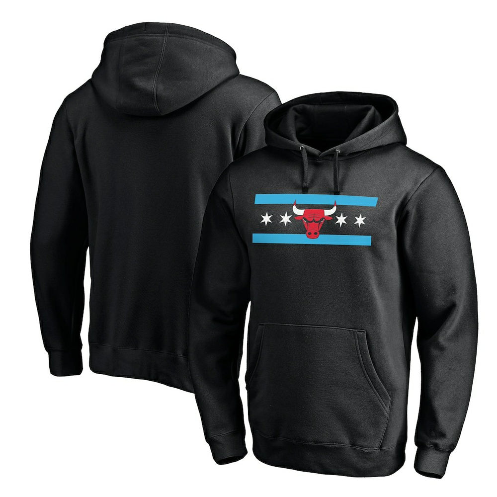 Black Chicago Bulls Hometown Collection Post Up Pullover Hoodie | NBA