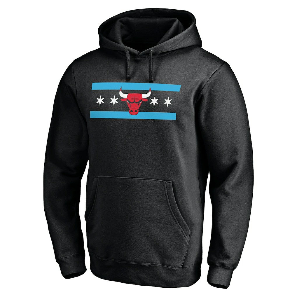 Black Chicago Bulls Hometown Collection Post Up Pullover Hoodie | NBA