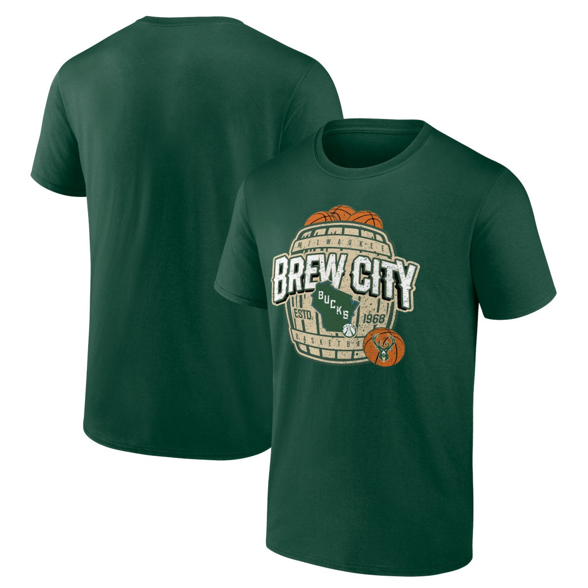Hunter Green Milwaukee Bucks Hometown Collection Brew City T-Shirt | NBA