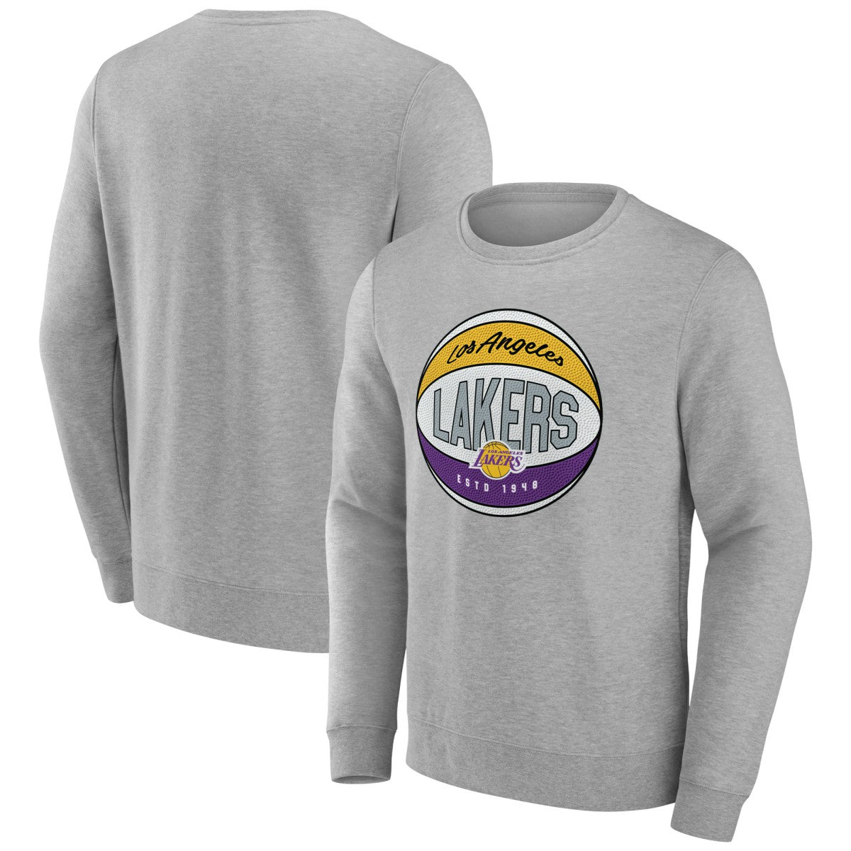Gray Los Angeles Lakers Hard Color Pullover Sweatshirt | NBA